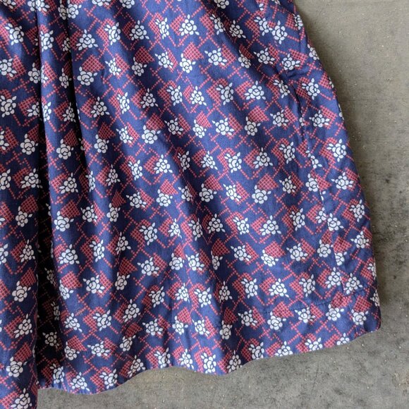 Brooks Brothers Blue Red White Floral Cotton Shirt Dress with Pockets size 8 - Picture 5 of 9